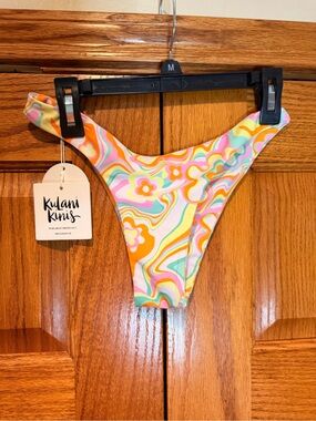 Kulani Kinis Retro Swirl Bikini Bottom - Orange, Pink, Yellow, Mint, White